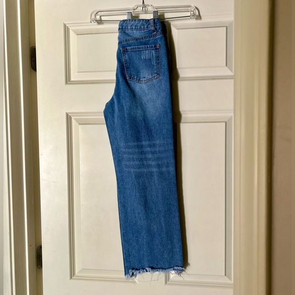 GB Girls Wide Straight Leg Distressed Jeans Size 10 - Picture 7 of 14